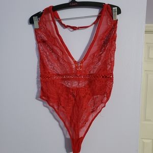 Lace Plunge Teddy